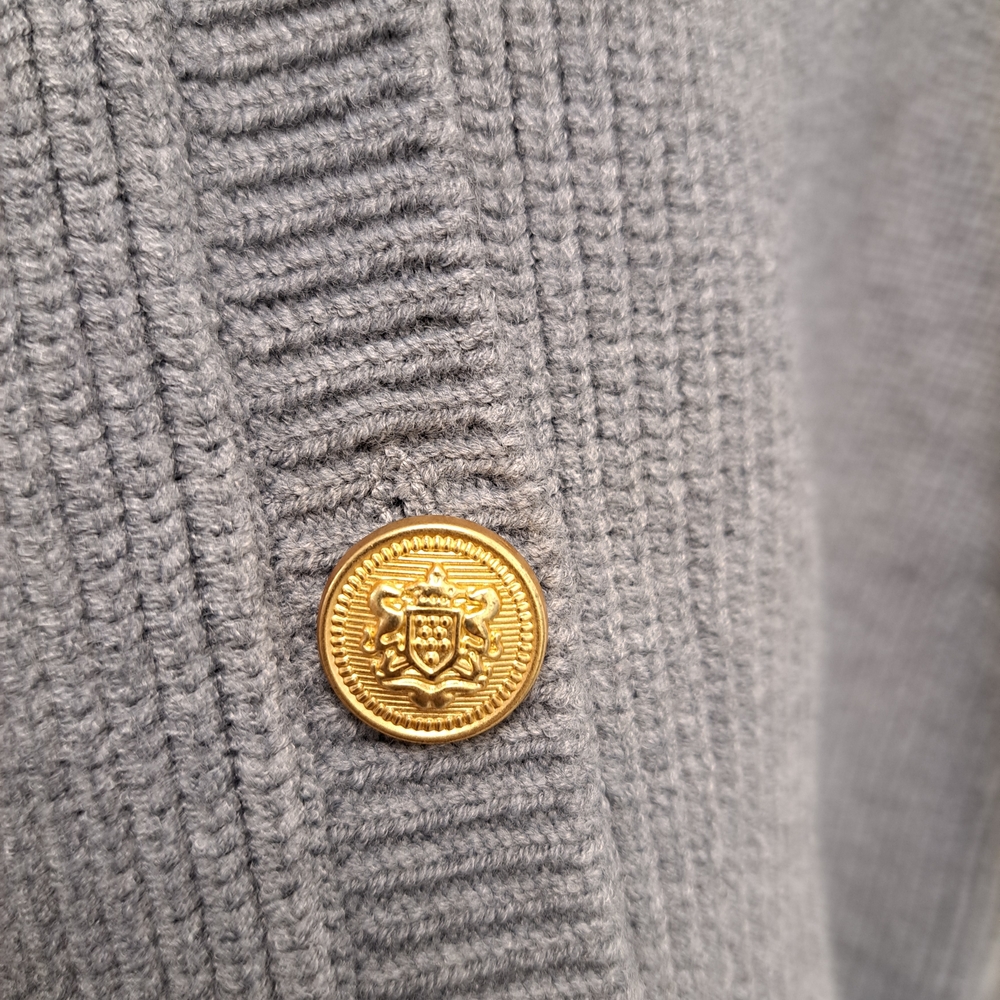 Mango Grey Button-Front Ribbed Cardigan - Picture 5 of 5